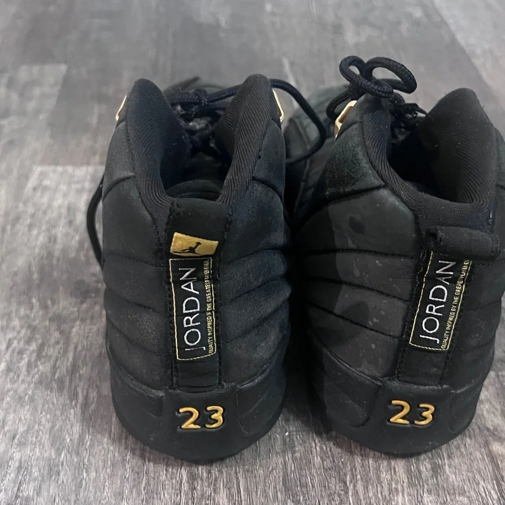 Nike Air Jordan 12 XII Retro BG The Master Black Gold Sneakers Youth Size 7Y